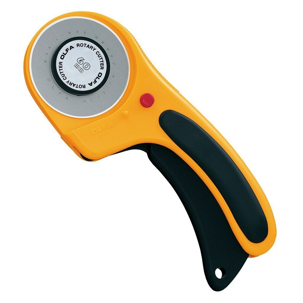 OLFA 60mm Ergonomic Rotary Cutter (RTY-3/DX) Rotary Fabric Cutter NEW